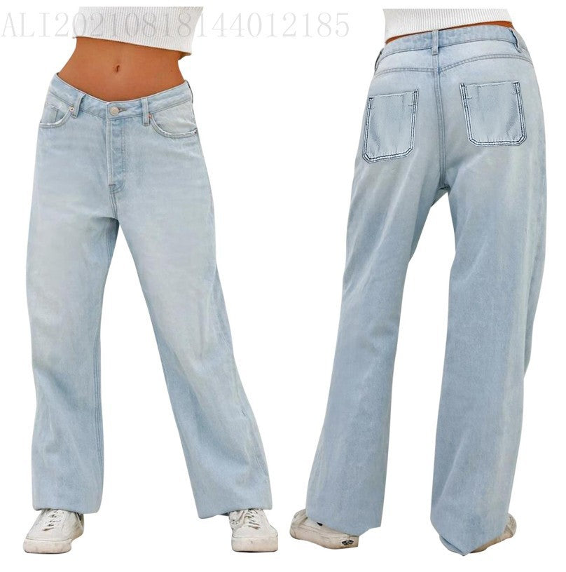 Luvéra Jeans Hohe Taille Lose Breite Beine Typ