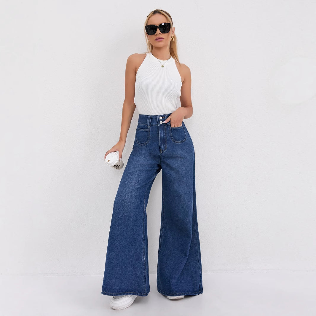 Luvéra High-Waist Schlaghose – Bodenlange Flared Pants