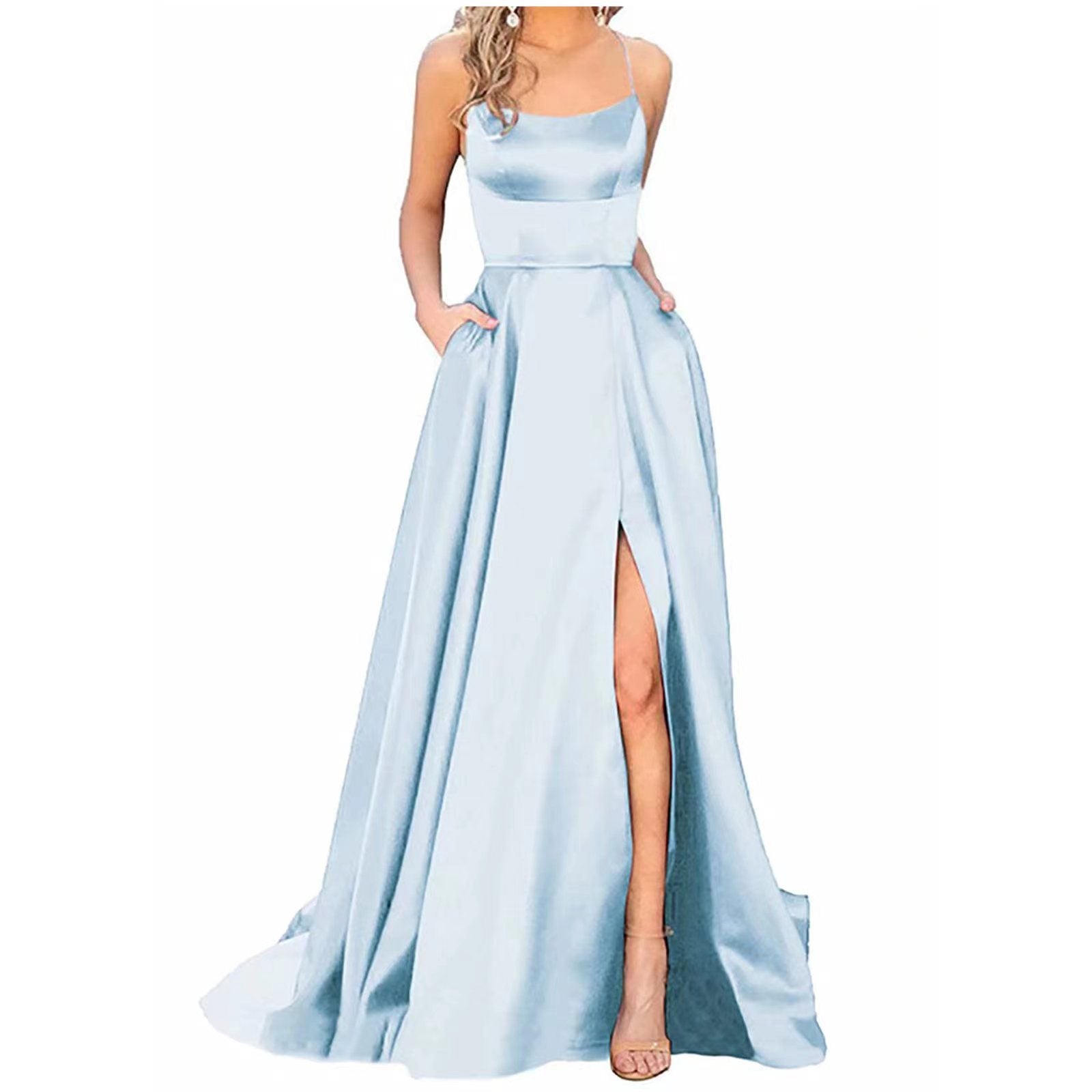 Luvéra Einfarbig Lange Abnehmen Und Schulter Hohle Freundinnen Mode Brautjungfern Party Kleid