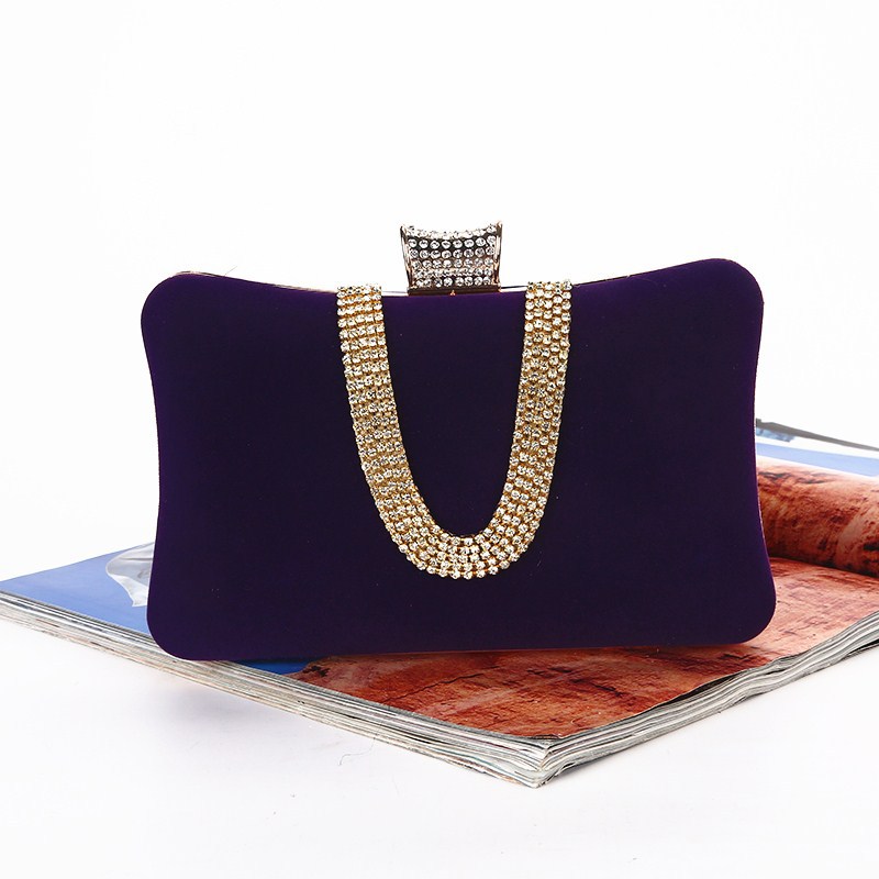 Luvéra Suede European Und American Food Bag U-förmiger Diamant