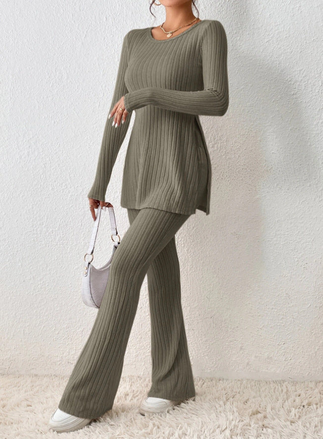 Luvéra Polyester frauen Kleidung Einfarbig Casual Schlank Neue Mode Frauen Elegante Outfit