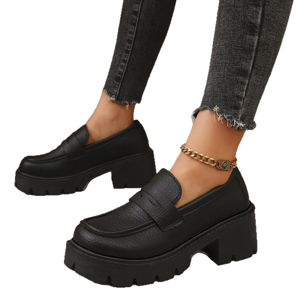 Luvéra All-Match Plateau Lederschuhe Ein Pedal Schuhe