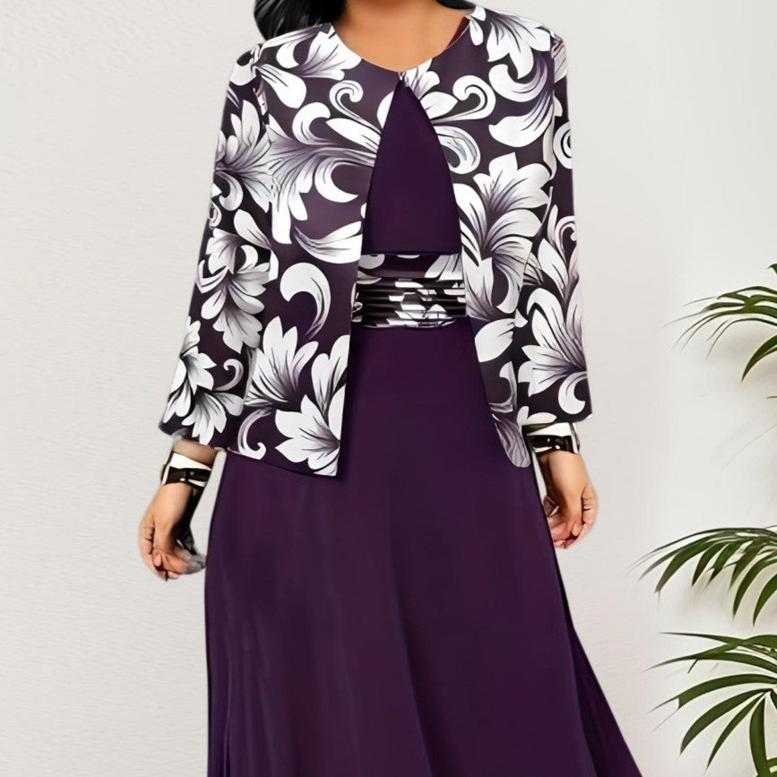 Luvéra Mantel Ärmelloses Kleid Zweiteiliges Set