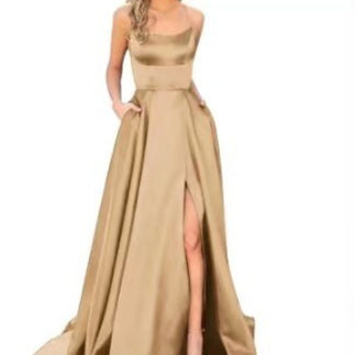 Luvéra Einfarbig Lange Abnehmen Und Schulter Hohle Freundinnen Mode Brautjungfern Party Kleid