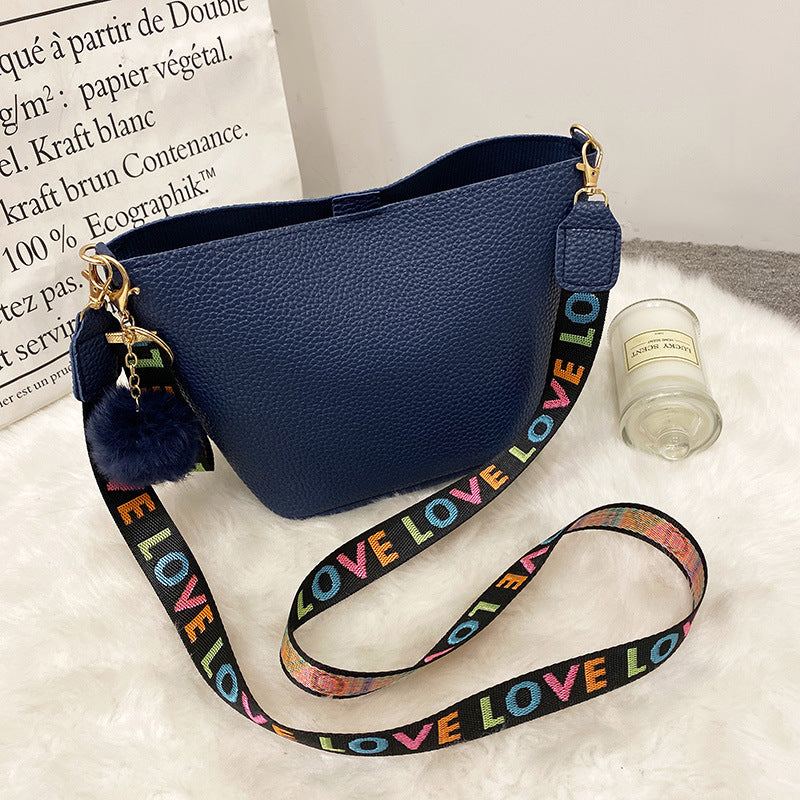 Luvéra Druck Schulter Gürtel Frauen Eimer Tasche Lychee Muster