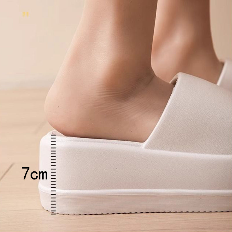 Luvéra 7cm High Heel Flache Hausschuhe Sommer Einfarbig Anti-Rutsch Boden Hause Schuhe Outdoor Garten Hausschuhe Für Frauen