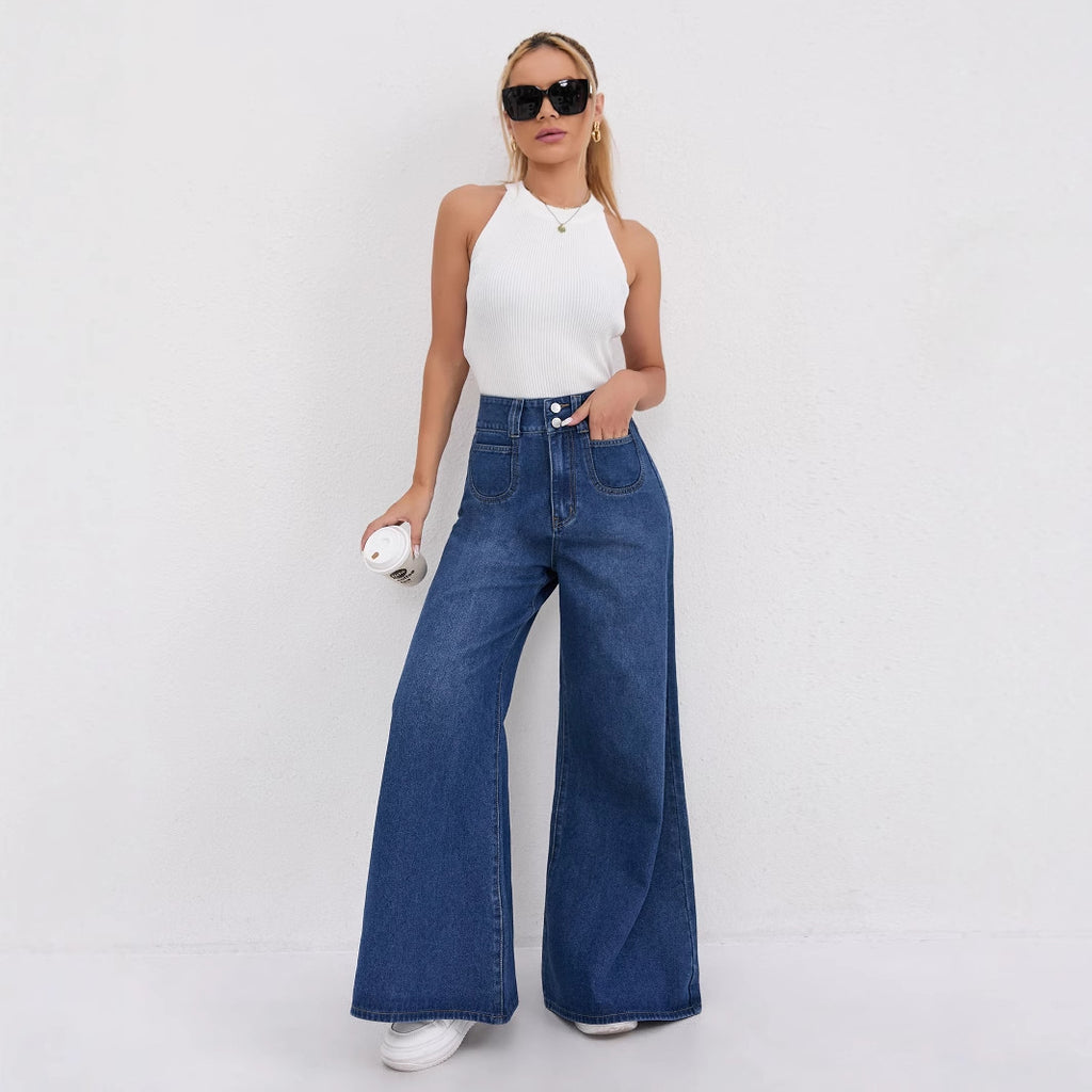 Luvéra High-Waist Schlaghose – Bodenlange Flared Pants