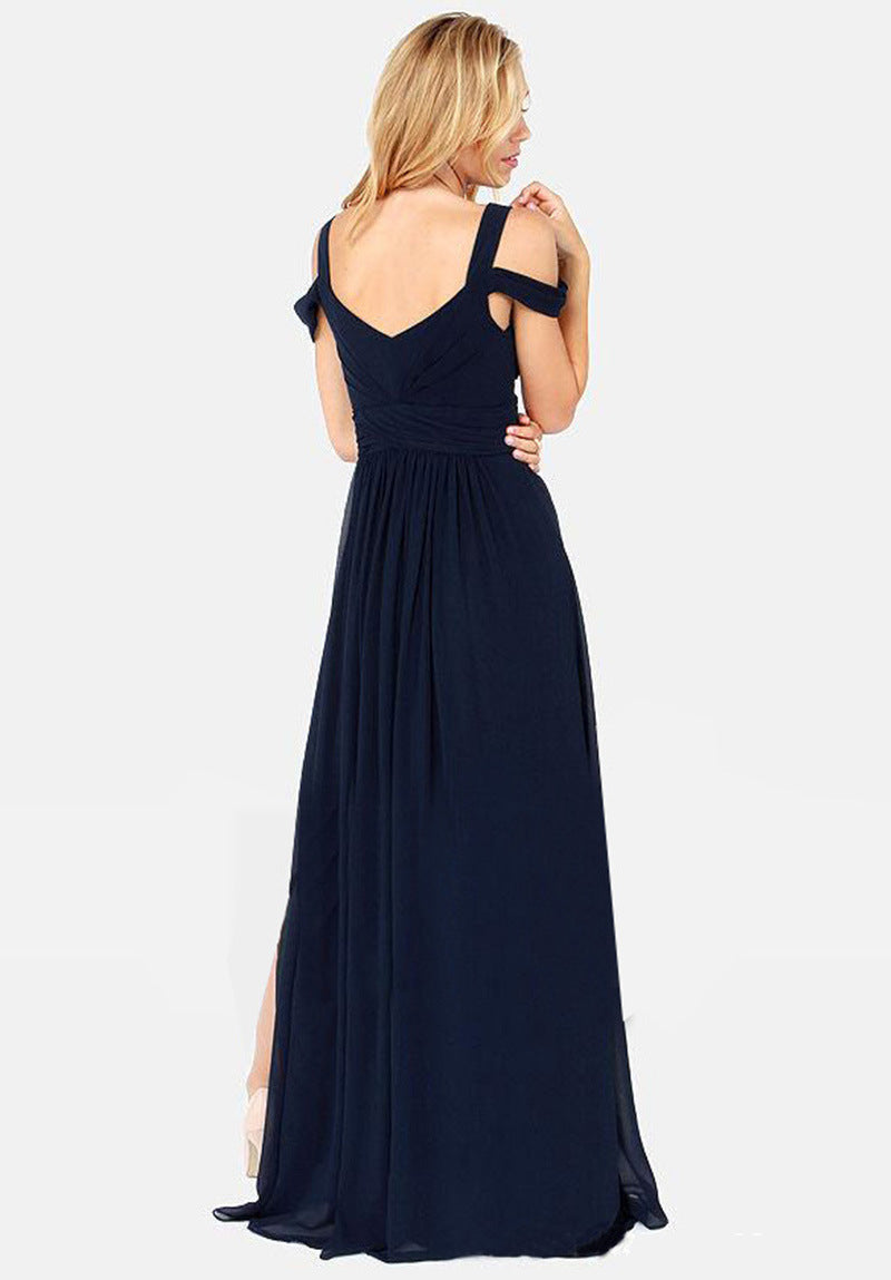 Luvéra Lange bodenlange elegante plissiertes Kleid im griechischen Stil