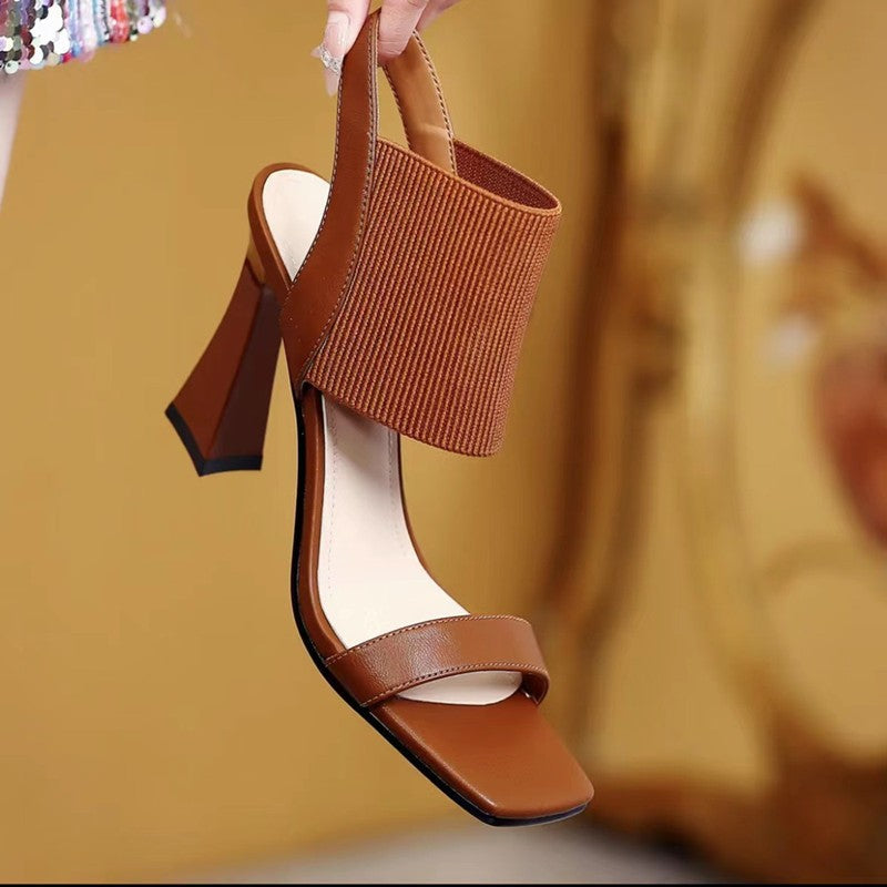 Luvéra High Heel Elastische Riemen Sandalen Für Frauen