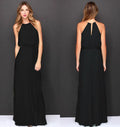 Luvéra Frauen Neckholder Chiffon Maxi Kleid