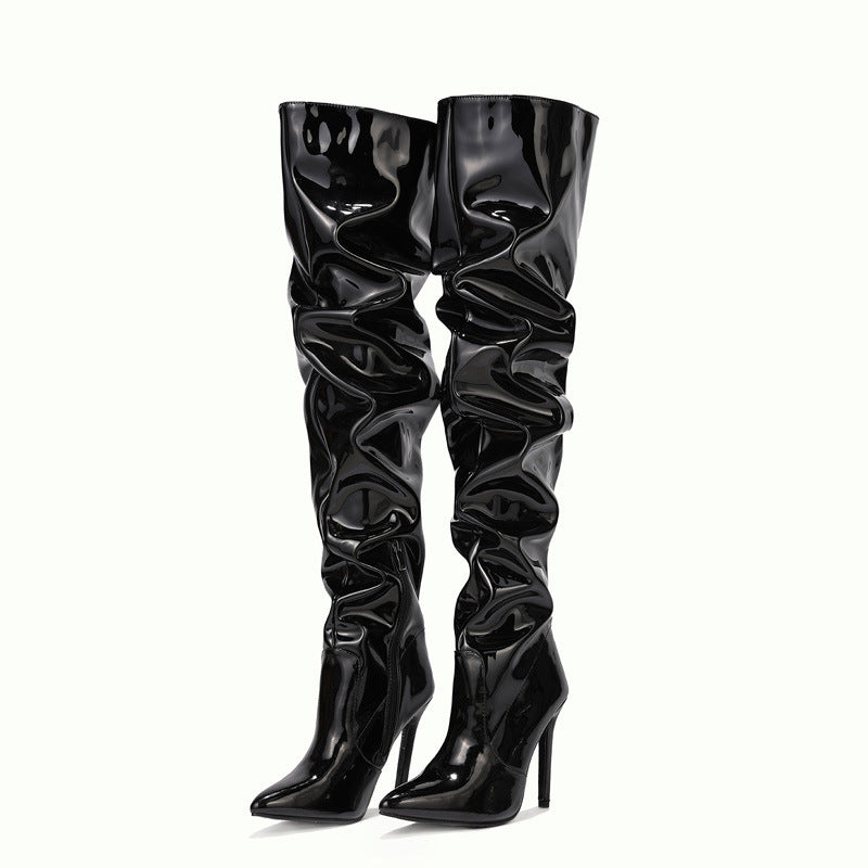 Luvéra Knie Hohe Lange Stiefel Frauen Mode Super High Heel Party Schuhe