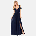 Luvéra Lange bodenlange elegante plissiertes Kleid im griechischen Stil