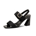 Luvéra Stil Metall Schnalle Dicke Ferse Frauen Sandalen