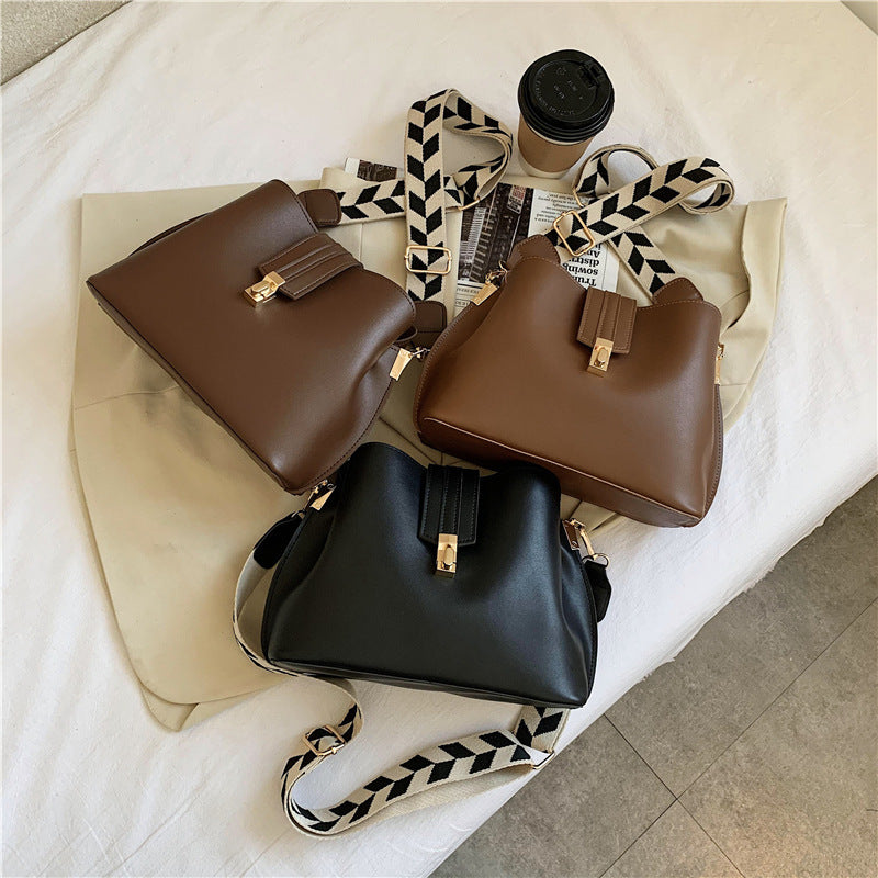 Luvéra Breite Schultergurt Eimer Tasche Einzelne Schulter Diagonale Tasche