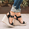 Luvéra Frauen Keil Sandalen High Heel Schuhe