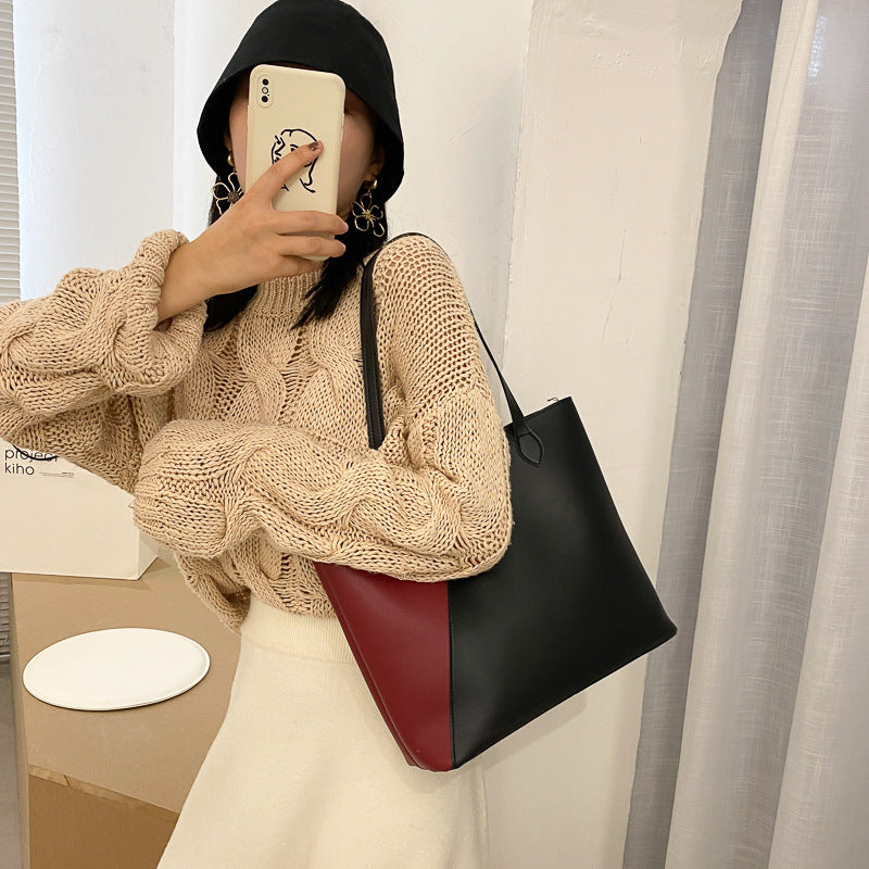 Luvéra Frauen Große Taschen Herbst Tide Neue Handtaschen Westlichen Stil Wilde Mode Große Kapazität Schulter Tasche Tote Tasche Frauen