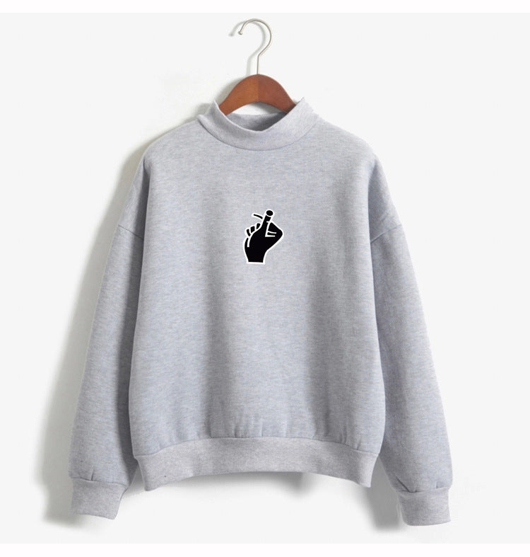 Luvéra Schnell verkaufende beliebte Damenbekleidung Liebe Finger als Herz Geste Plüsch Pullover