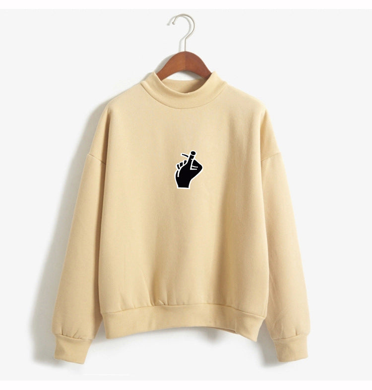 Luvéra Schnell verkaufende beliebte Damenbekleidung Liebe Finger als Herz Geste Plüsch Pullover