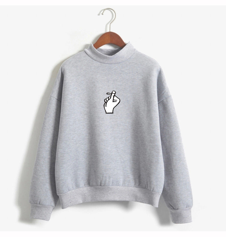 Luvéra Schnell verkaufende beliebte Damenbekleidung Liebe Finger als Herz Geste Plüsch Pullover