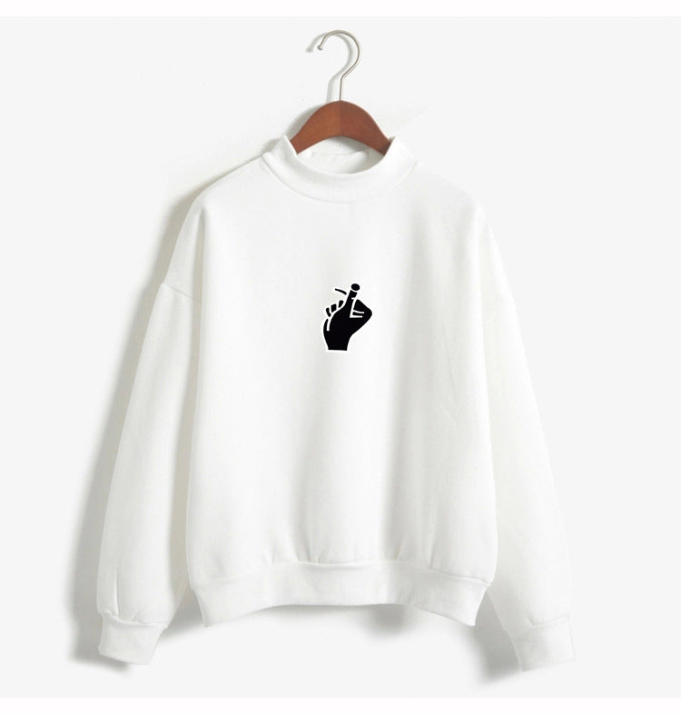 Luvéra Schnell verkaufende beliebte Damenbekleidung Liebe Finger als Herz Geste Plüsch Pullover
