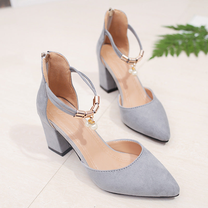 Luvéra Kunstleder Wildleder spitze Sandalen