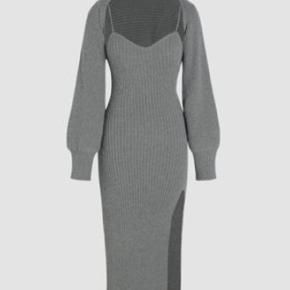 Luvéra Damenmode Hosenträger Kleid Zweiteiliges Set