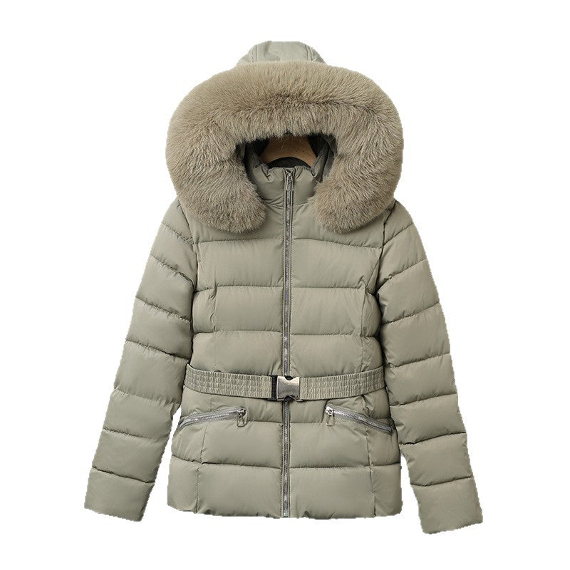 Luvéra Gebürstetes Futter Slim-Fit Eleganter Baumwoll-Gepolsterter Mantel