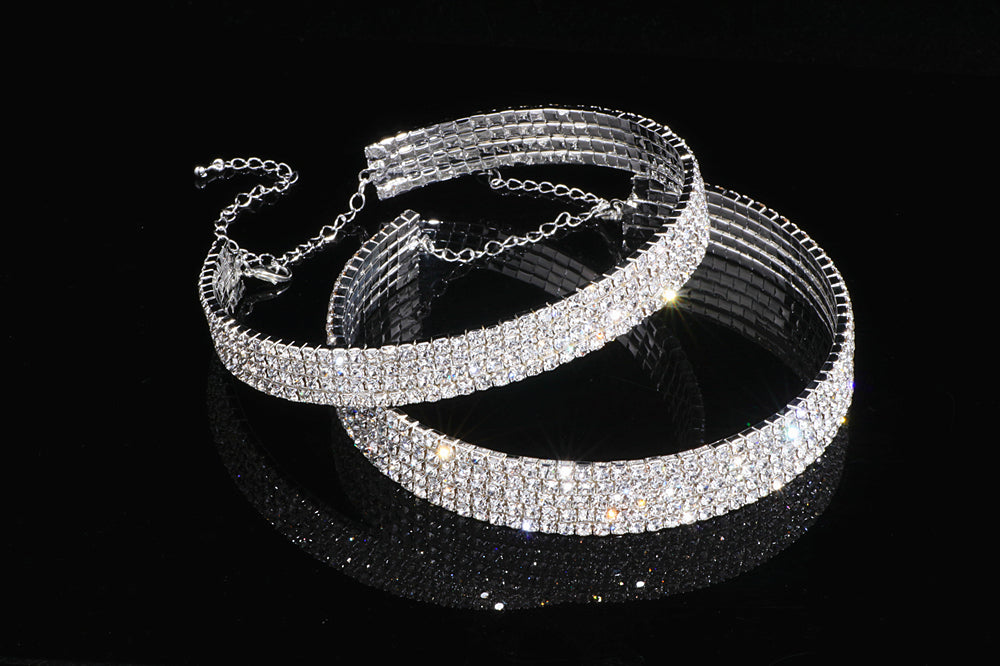Luvéra Mode Choker Halskette Schmuck voller Diamanten