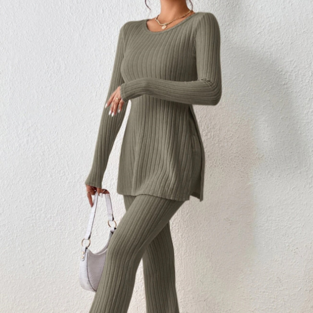 Luvéra Polyester frauen Kleidung Einfarbig Casual Schlank Neue Mode Frauen Elegante Outfit