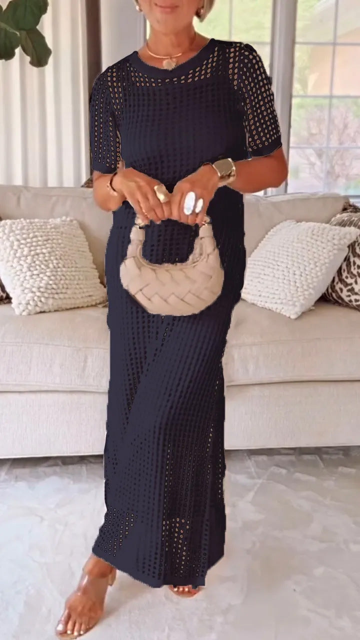Luvéra Rundhalsausschnitt aushöhlen 2-teiliges Set Kleid