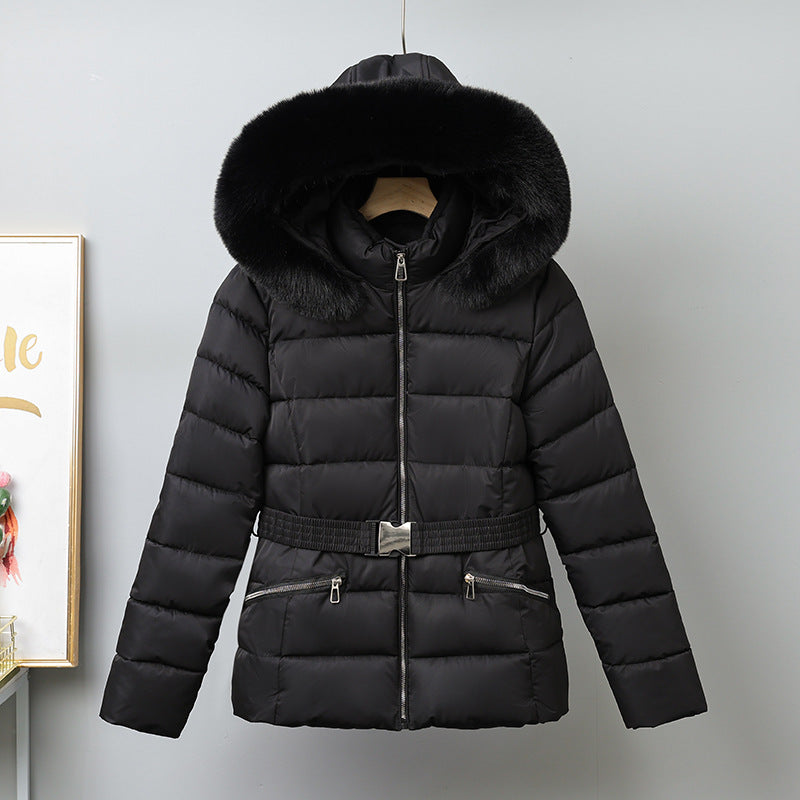 Luvéra Gebürstetes Futter Slim-Fit Eleganter Baumwoll-Gepolsterter Mantel