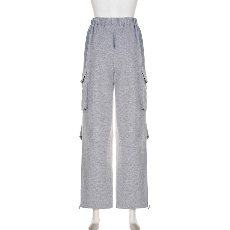 Luvéra Stil Elastische Taille Lace-up Casual Hose