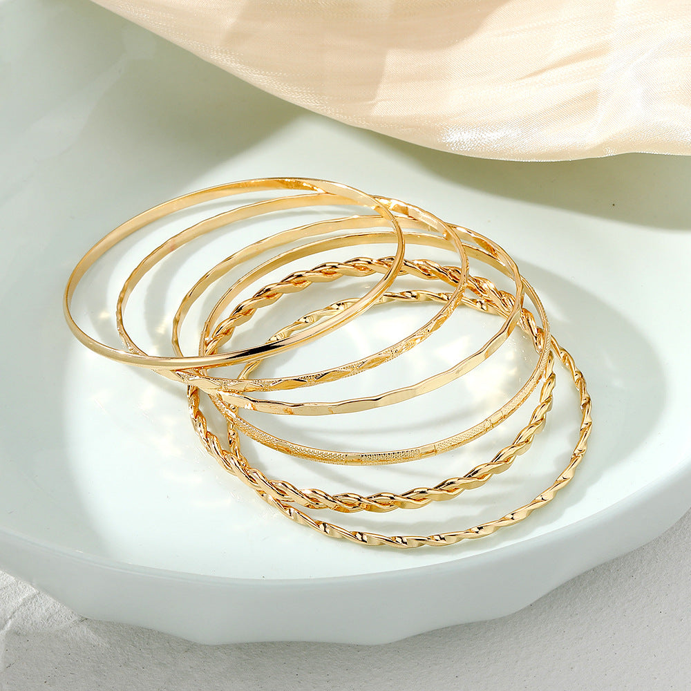 Luvéra Böhmische Metall Kette Armband Set Für Frauen Geometrische Gold Farbe Dicke Link Kette Armreif Weibliche Mode Schmuck