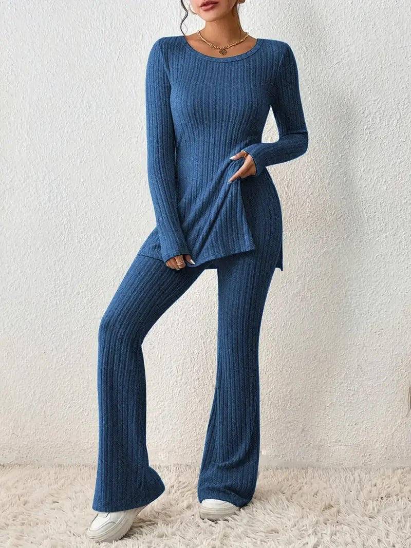 Luvéra Polyester frauen Kleidung Einfarbig Casual Schlank Neue Mode Frauen Elegante Outfit