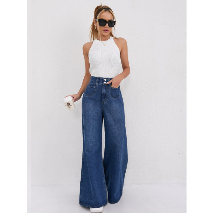 Luvéra High-Waist Schlaghose – Bodenlange Flared Pants