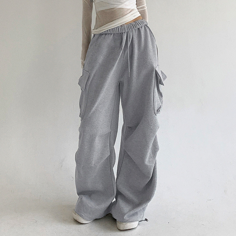 Luvéra Stil Elastische Taille Lace-up Casual Hose