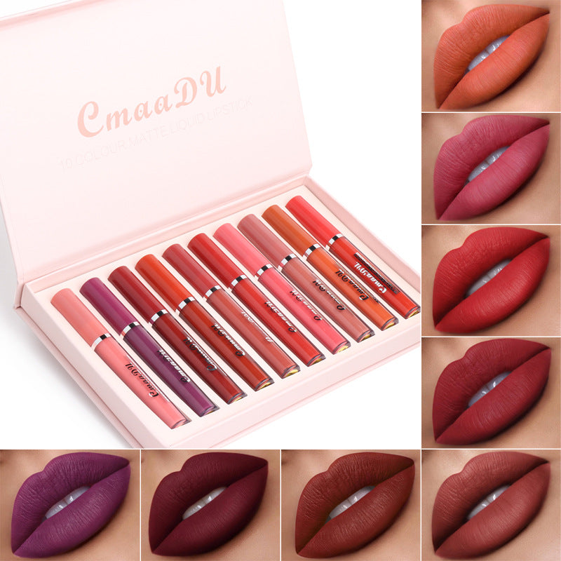Luvéra Matte Liquid Lippenstift Set – 10 Farben – Wasserfest