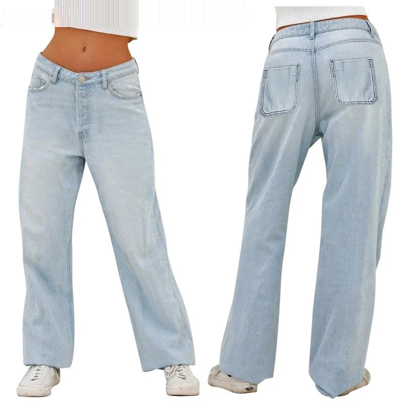 Luvéra Jeans Hohe Taille Lose Breite Beine Typ
