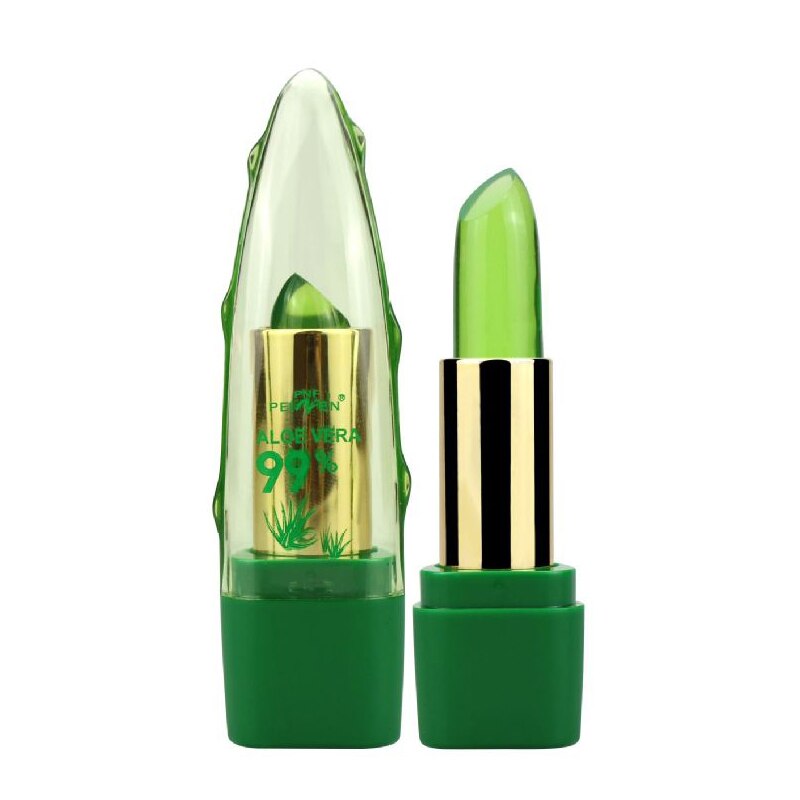 Luvéra Aloe Vera Gel Farbwechsel Lippenstift Gloss Feuchtigkeitscreme Anti-Trocknung Entsalzung Feinkörnige Lip Blam Pflege