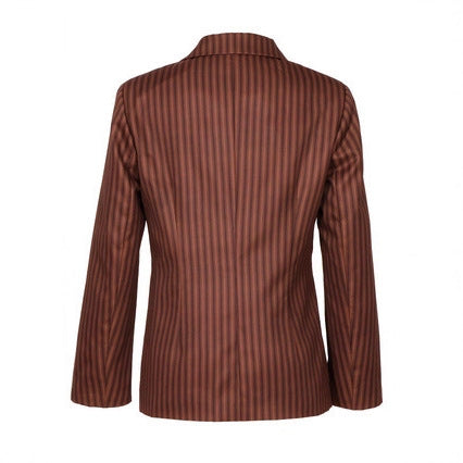 Luvéra Damen SpringAutumn Neue Ankunft Loose-Fit Retro Gestreifte Blazer Jacke