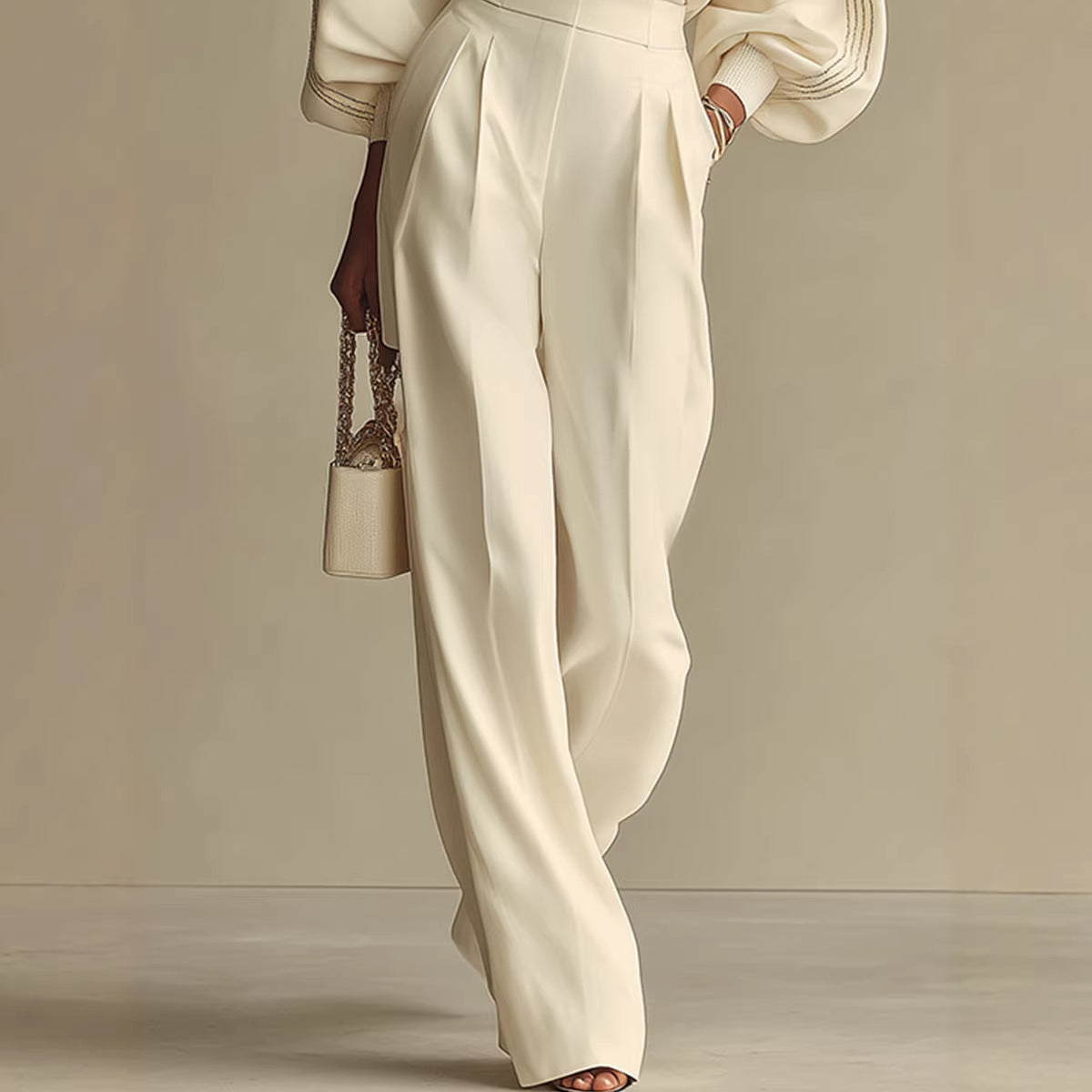 Luvéra Rundhals-Sweatshirt Und Hosen-Set Mit Rundhalsausschnitt