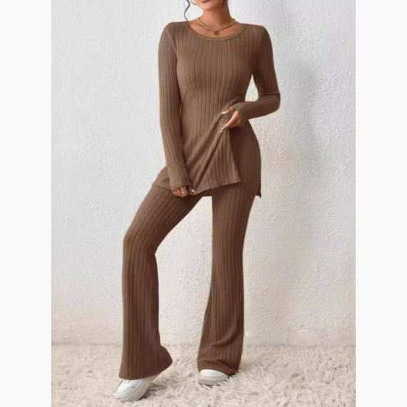 Luvéra Polyester frauen Kleidung Einfarbig Casual Schlank Neue Mode Frauen Elegante Outfit