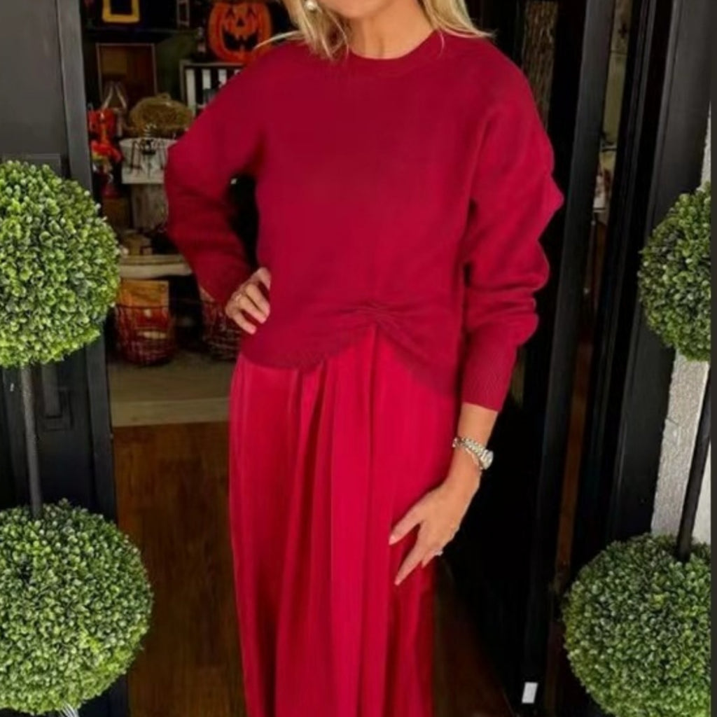 Luvéra Damen Modisches Casual Top Und Kleid Zweiteiliges Set Für Frauen