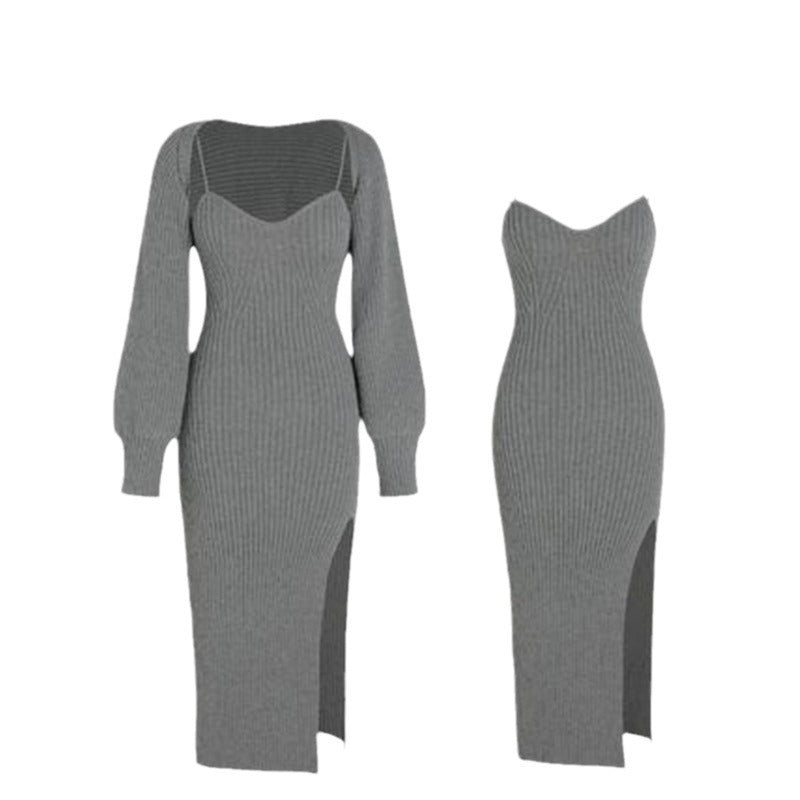 Luvéra Damenmode Hosenträger Kleid Zweiteiliges Set