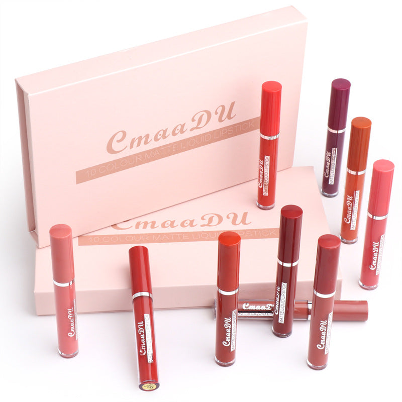 Luvéra Matte Liquid Lippenstift Set – 10 Farben – Wasserfest