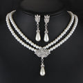 Luvéra Schmuck Braut Perle Kristall Diamant Kurze Schlüsselbein Hals Halskette Set