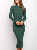 Luvéra Neue Stil Frauen Anzüge Pullover Kleider Frauen Einfarbig Backless Bogen Enge Kleider
