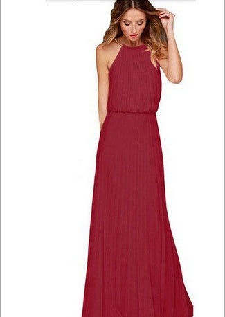 Luvéra Frauen Neckholder Chiffon Maxi Kleid