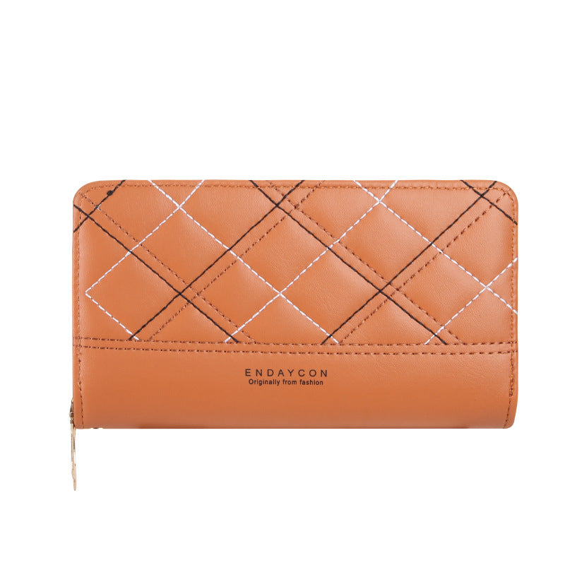Luvéra Damen Brieftasche mit doppeltem Reißverschluss Lang mit großer Kapazität