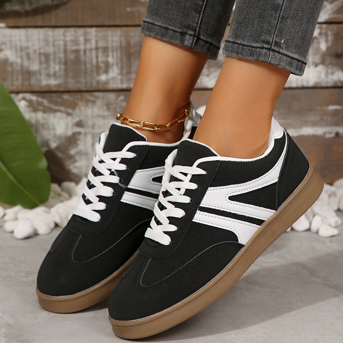 Luvéra Damen Retro Casual Round-Toe Sport Running Flats